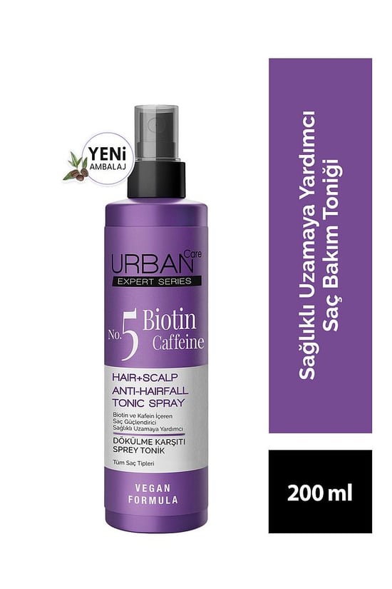 Urban Care No. 5 EXPERT Series Biotin & Caffeine Dökülme Karşıtı Hızlı Uzamaya Yardımcı Saç Bakım Toniği-200ml