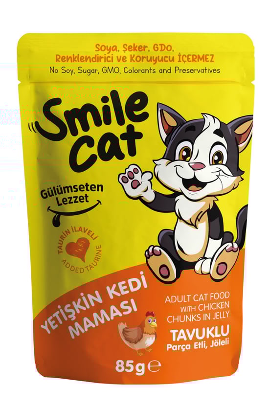 Smile 85 Gr Pouch Kedi Maması Kısır Tavuklu  Sml-012