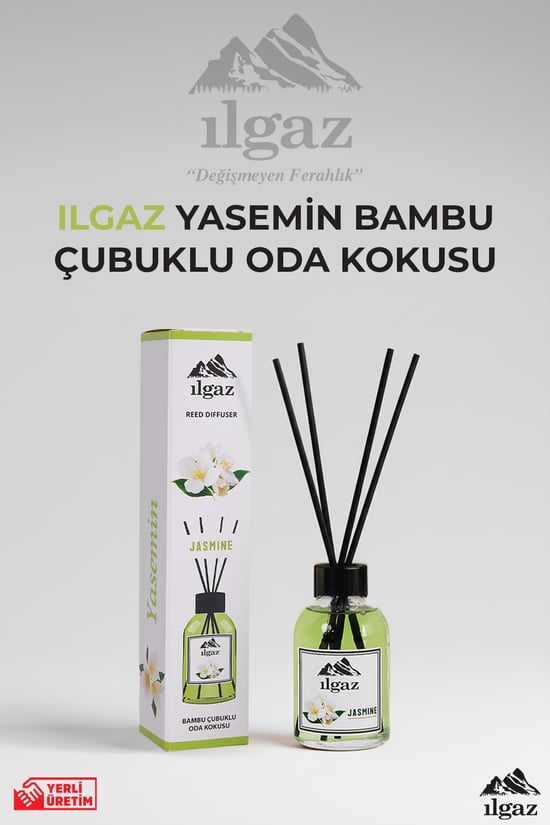 Ilgaz Yasemin Çiçeği Bambu Çubuklu Oda Kokusu 110 ml | Red Diffuser Jasmine Sakinleştirici Ortam Kokusu