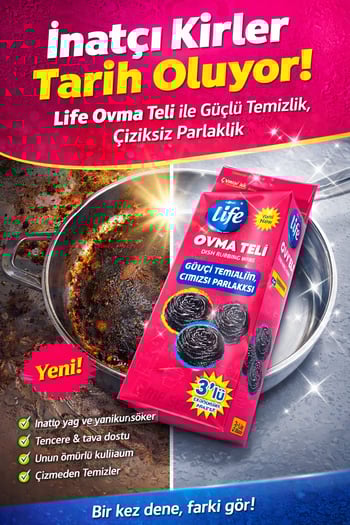 Life 3'lü Bulaşık Ovma Teli