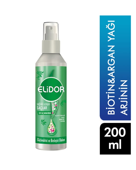 Elidor Superblend Sıvı Saç Bakım Kremi Sağlıklı Uzayan Saçlar Güçlendirici ve Besleyici Bakım 200 ml