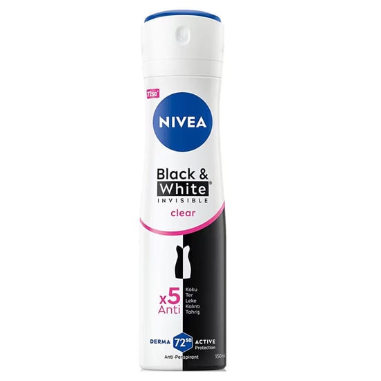 Nıvea Black White Invisible Clear Kadın Sprey Deodorant 150 ml