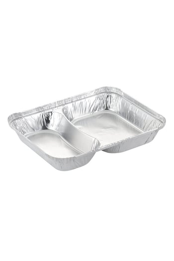 Alüminyum Kap 2 Gözlü Tabldot 100 Adet