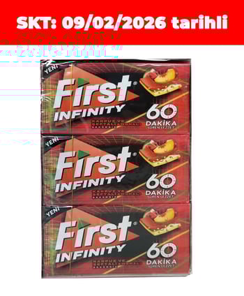 First 60 Dakika Sakız 27 gr x 12'li Paket Karpuz Şeftali