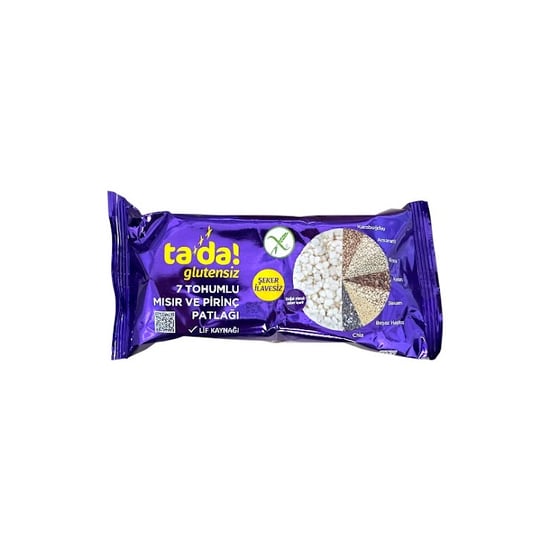 Tada Glutensiz 7 Tohumlu Mısır Ve Pirinç Patlağı  60g