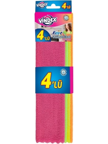 Vindex Fast Mikrofiber Bez 4'lü