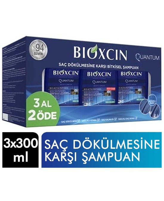 Bioxcin Quantum Şampuan Yağlı Saçlar İçin  3x300 ml