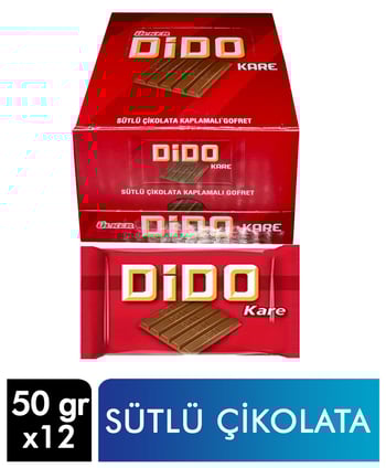 Ülker,Dido Çikolatalı Gofret Kare 50 gr,kare çikolata,gofret kare,kare çikolata fiyatları,atıştırmalık ürünler,abur cubur ürünleri,abur cuburlar,atıştırnalık yiyecekler,gıda ürünleri,toptan gıda,toptan satın al,toptantr,toptan mağazacılık,toptan gıda