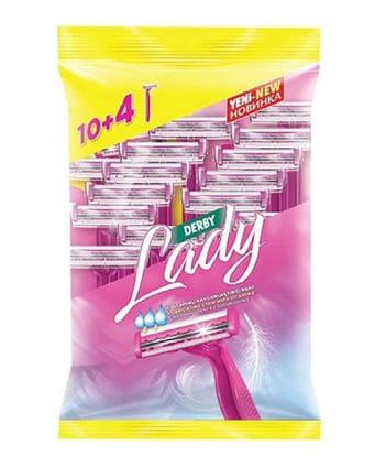 Derby,Derby Tıraş Bıçağı 10 + 4' lü Poşet Lady,tıraş bıçakları,tıraş ürünleri,kozmetik ürünleri,bıçaklar,tıraş bıçakları,keskin bıçaklar,toptan satın al,toptan kozmetik,toptan tr