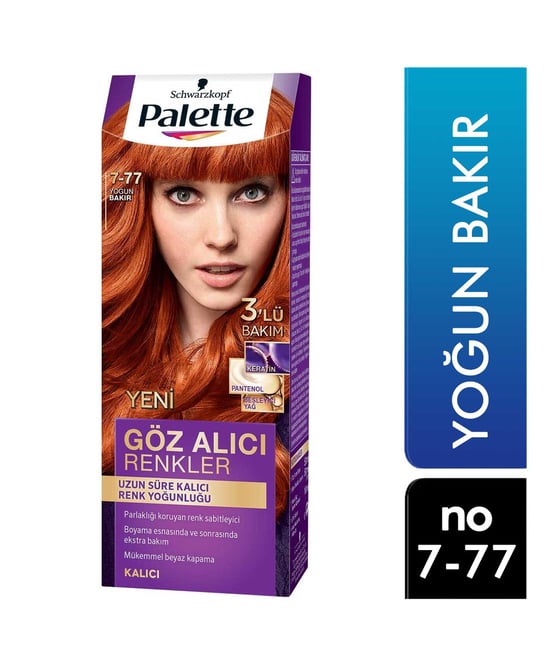 Palette Göz Alıcı Renkler Yoğun Bakır 7-77 Kadın Saç Boyası