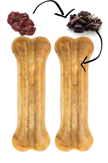 Eva & Walle Ciğerli Köpek Kemiği Naturel 2’li 13 Cm – Kurutulmuş Ciğer Lezzeti Tr ' De Ilk Defa!