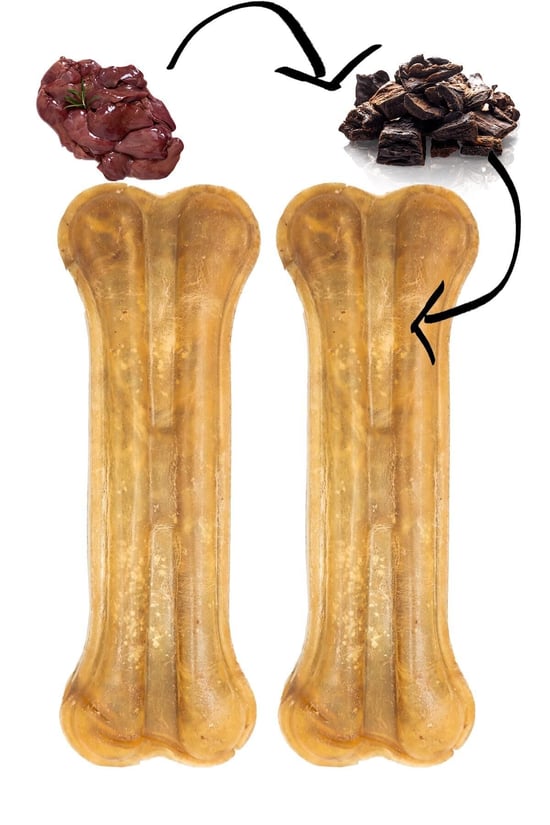 Eva & Walle Ciğerli Köpek Kemiği Naturel 2’li 13 Cm – Kurutulmuş Ciğer Lezzeti Tr ' De Ilk Defa!