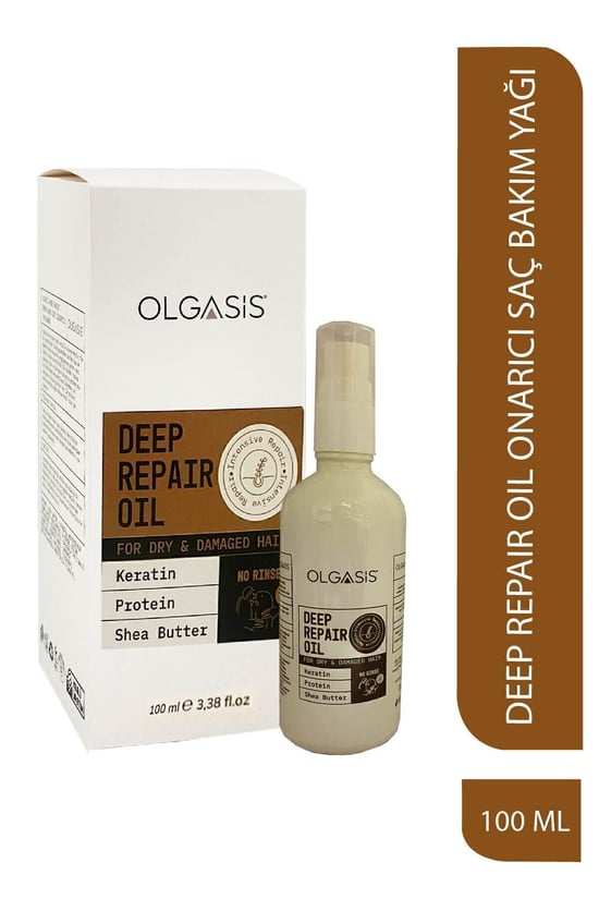 Olgasis Deep Repair Oil Aşırı Yıpranmış Saçlara Hızlı Onarıcı Saç Bakım Yağı Keratin Protein Shea Serumu 100 ML