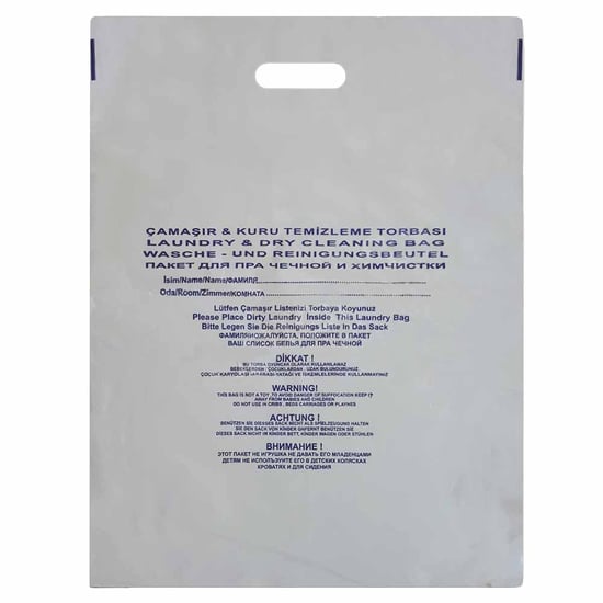 Private 1000 Adet Otel Buklet Tipi Hijyenik Kirli Çamaşır Poşeti Torbası