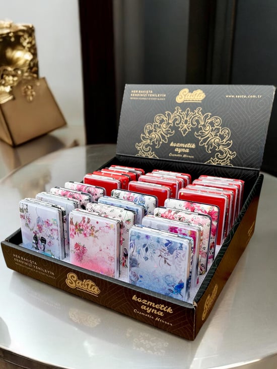 SASTA LÜX KOZMETİK CEP AYNASI STANDI (24*4) 96 Lİ