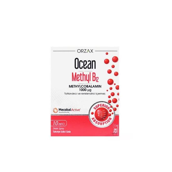 Orzax Ocean Methyl B12 Metilkobalamin 1000 uq 10 ml Sprey