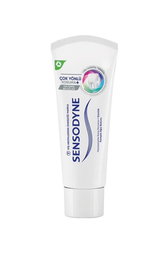 Sensodyne Çok Yönlü Koruma Gelişmiş Beyazlık Florürlü Diş Macunu 75 ml