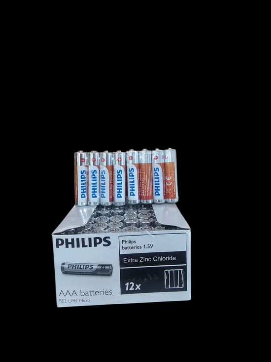 Philips AAA bateries R03 UM4, Micro İnce ( Kumanda ) Pil 48.li çinko 1,5v