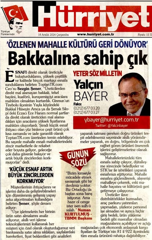 KÜÇÜK ESNAF ARTIK BÜYÜK ZİNCİRLERDEN KORKMUYOR