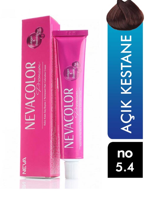 Nevacolor Premium Tüp Saç Boyası Açık Kestane 5.4 50 ml