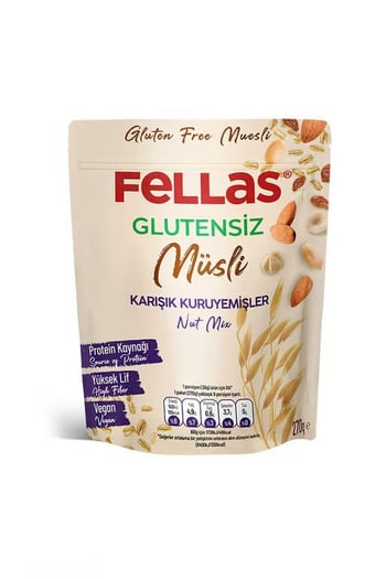 Fellas Glutensiz Müsli - Karışık Kuruyemişli 270g