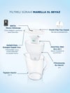 BRITA Marella XL 5x Maxtra Pro All-In-1 Filtreli Su Arıtma Sürahisi – Beyaz (3,5L)