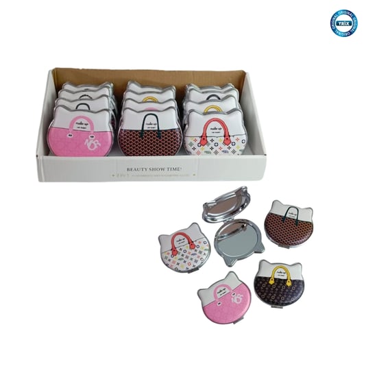 Trix Çanta Desenli Kedili Cep Aynası