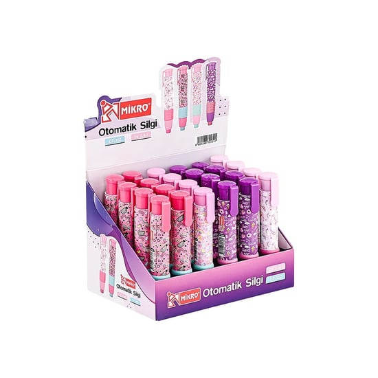 Mikro Otomatik Silgi Kızlar İçin  Ot-302 24'Adet