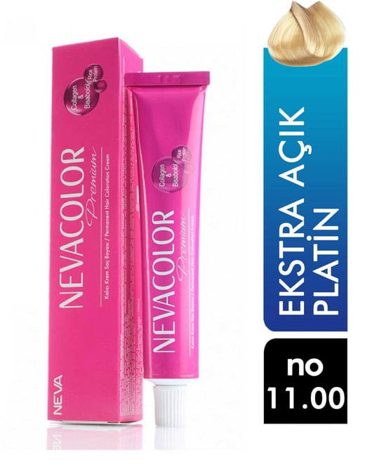 Nevacolor Premium Tüp Saç Boyası Ekstra Açık Platin 11.00