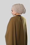 Hürrem Bone  Bej Drapeli Salaş Tesettür Bone Sandy Büzgülü 2315_12
