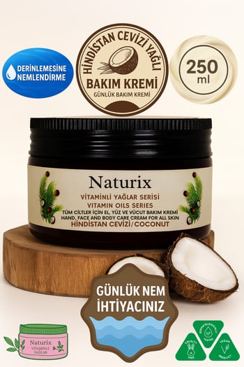Naturix Hindistan Cevizi Özlü El  Yüz Ve Vücut Bakım Kremi 250ml