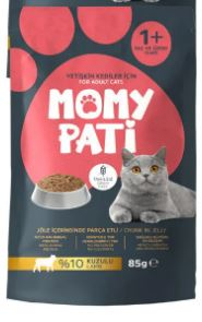 Momy Pati Kuzulu Yaş Kedi Maması 85grx24 (Yetişkin Kediler İçin)
