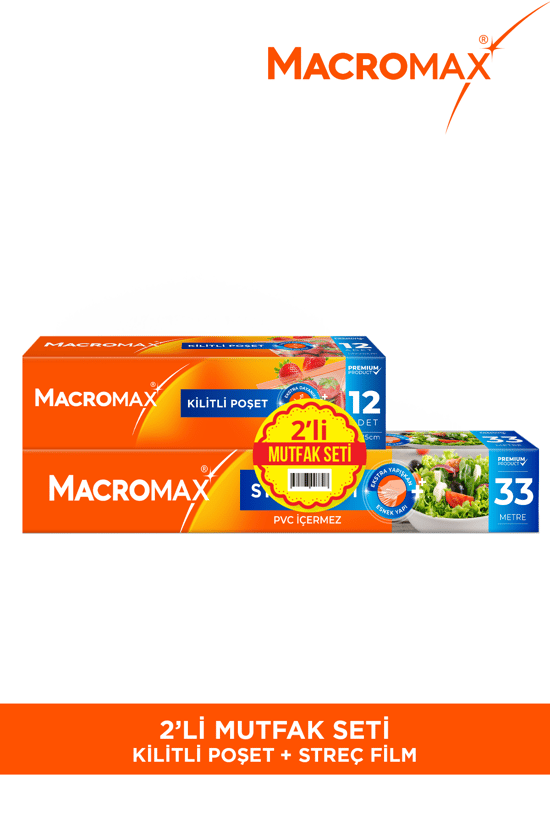 Macromax 2 Li Mutfak Seti (Kilitli+ 33M Streç)