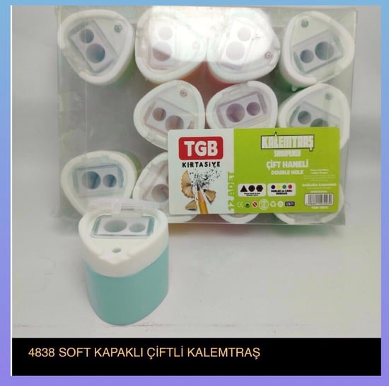Hagiki Soft Renkli Çift Kapaklı Kalemtraş