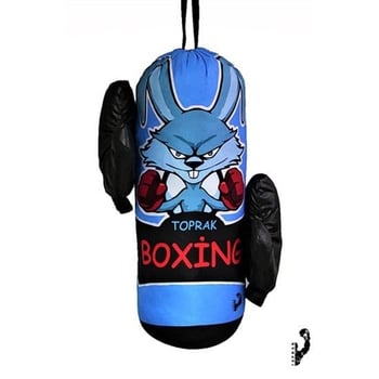 Diji Baby Çocuk Boks Kum Torbası Eldiven Dahil 2-6 Yaş Mavi