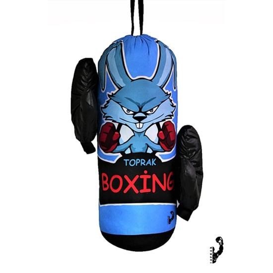 Diji Baby Çocuk Boks Kum Torbası Eldiven Dahil 2-6 Yaş Mavi