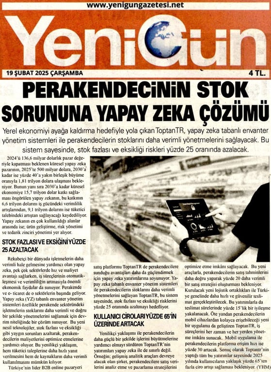 Stok sorununa yapay zeka çözümü
