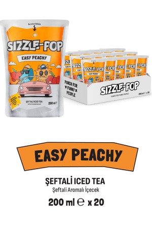 Sızzle Pop Şeftalili Soğuk Çay 200ml