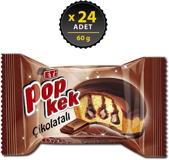 Eti Popkek Çikolatalı Kek 60 g x 24 Adet