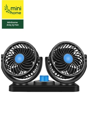 Minihome Universal Araç İçi Fan Çakmaklık Girişli 2'li Vantilatör 