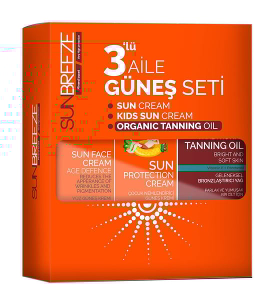 Sunbreeze 3'Lü Aile Güneş Seti  100 ml+100 ml+150 ml
