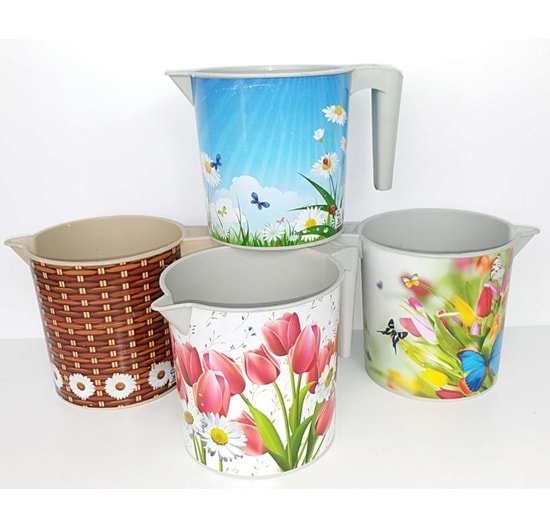 Akeli̇m Desenli̇ Maşrapa - Desenli̇ Plasti̇k Maşrapa