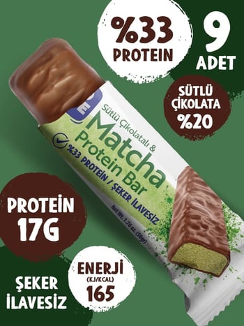 Trio Move %33 Protein Bar Matchalı ve Sütlü 50 Gr *9'lu