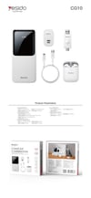 Yesido CG10 5in1 12W Şarj Aleti Kablo Powerbank Flash Bellek Airpods Set Beyaz