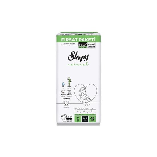 Sleepy Natural Bebek Bezi 3-6 kg 48 li Mini No: 2