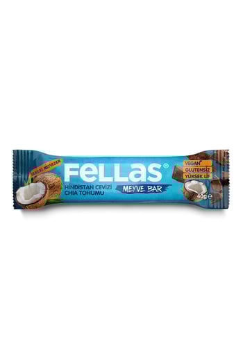 Fellas Meyve Bar - Chialı ve Hindistan Cevizli 40g x 12 Adet