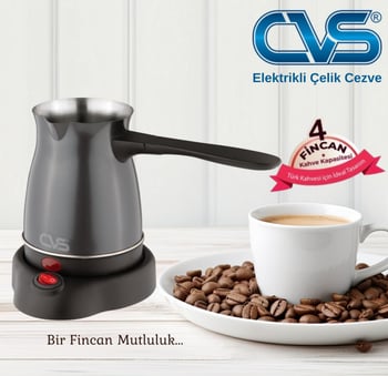 CVS DN 19833 Elektrikli Çelik Cezve Gri