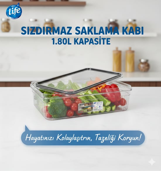 Life Sızdırmaz Saklama Kabı 1.80