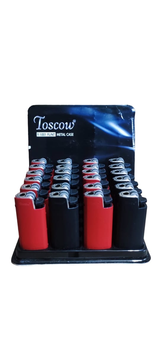 Toscow 1001 Flint Metal Taşlı Çakmak 24'lü