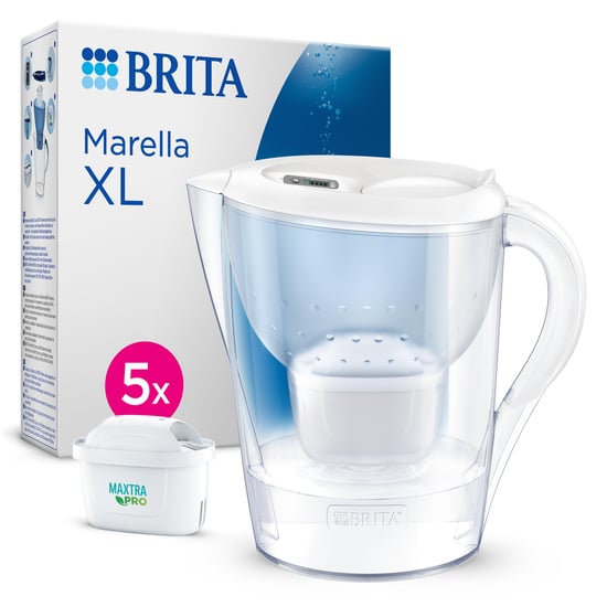 BRITA Marella XL 5x Maxtra Pro All-In-1 Filtreli Su Arıtma Sürahisi – Beyaz (3,5L)